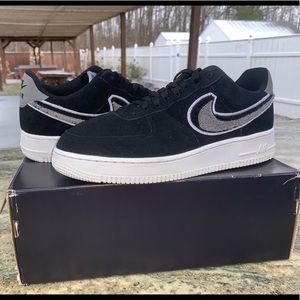 Nike Air Force 1 “Chinelle Swoosh” Black and Grey